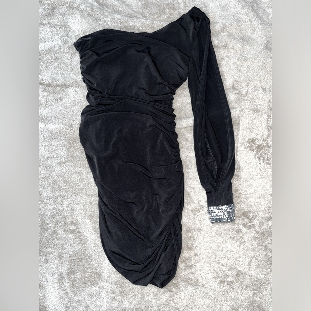 One shoulder cocktail dress